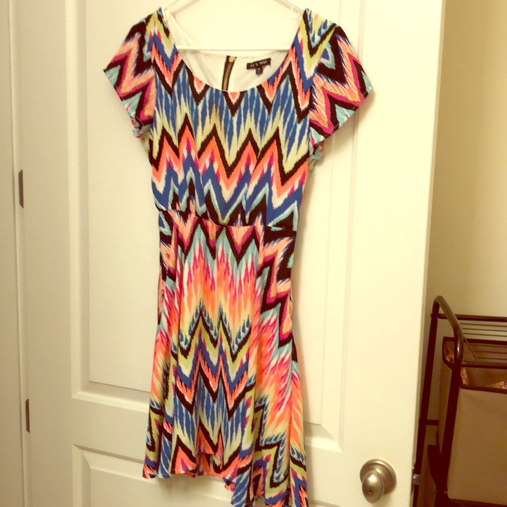 Mini neon summer dress for dancing